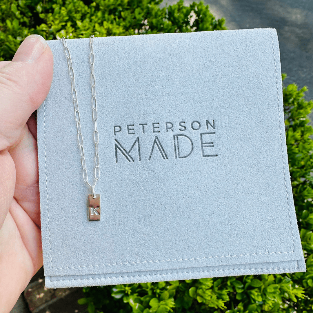 Dainty Tag Necklace - Silver - Peterson MADE