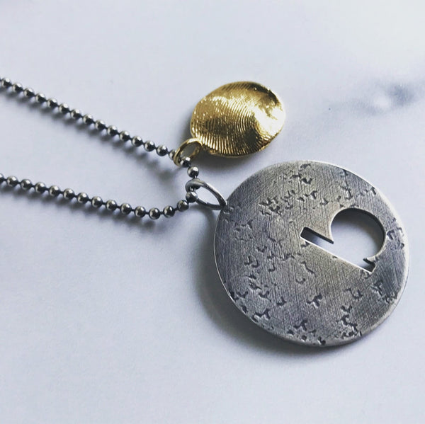 Modern initial online necklace