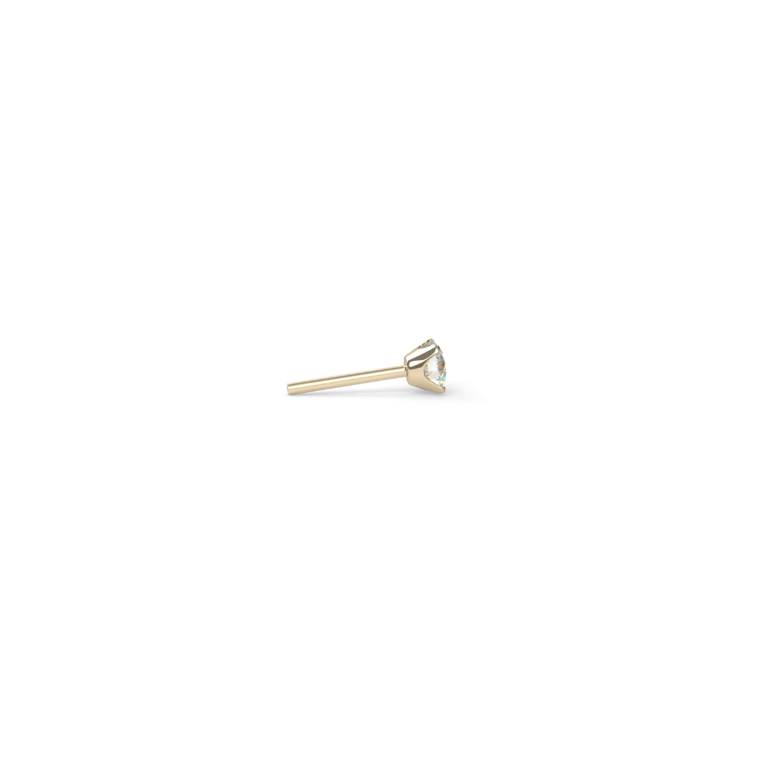 14k Diamond Classic 4-Prong Set Threadless Top - Peterson MADE