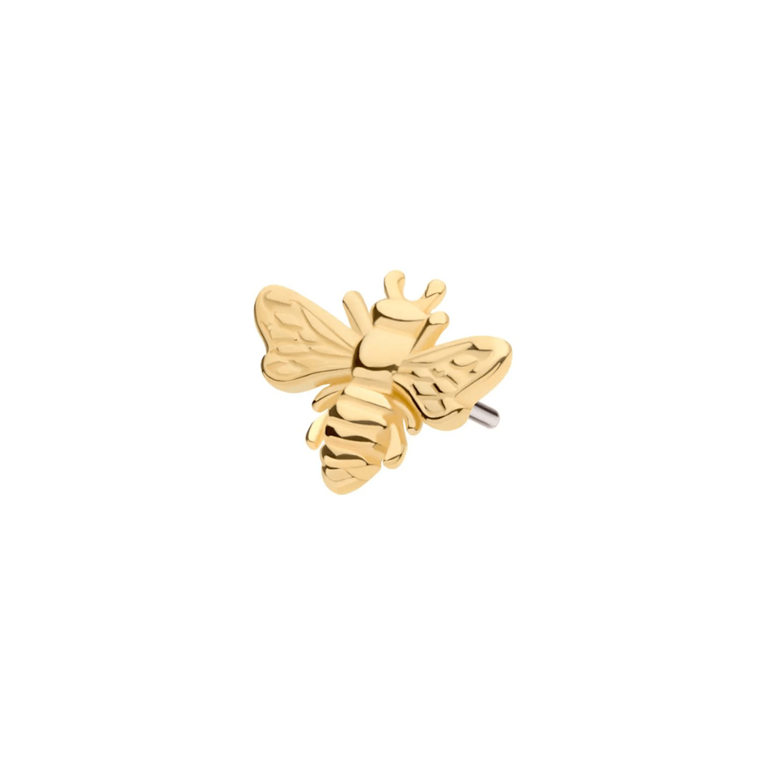 14k Honey Bee Threadless Top - Peterson MADE