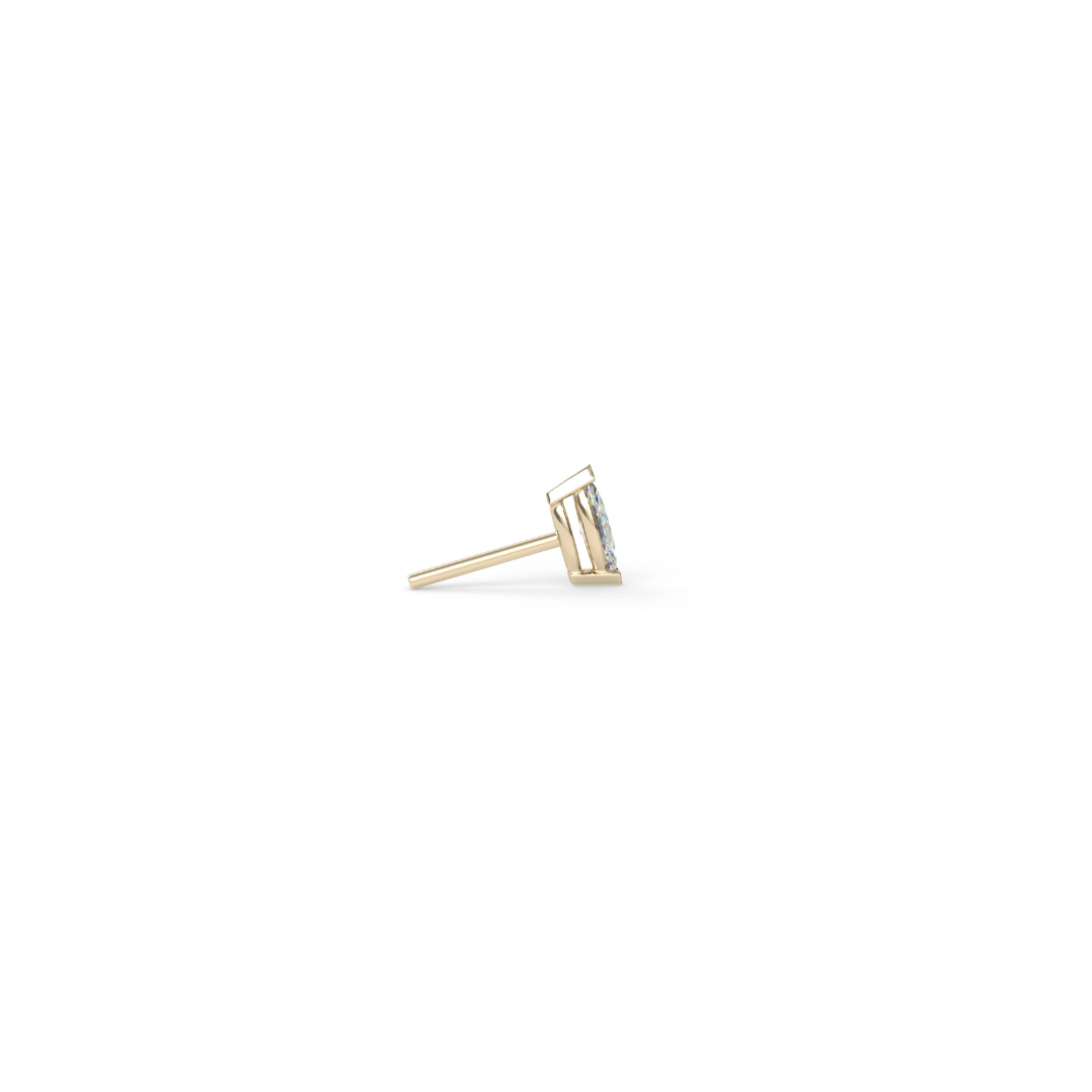 14k Prong Set Marquise Threadless Top - Peterson MADE