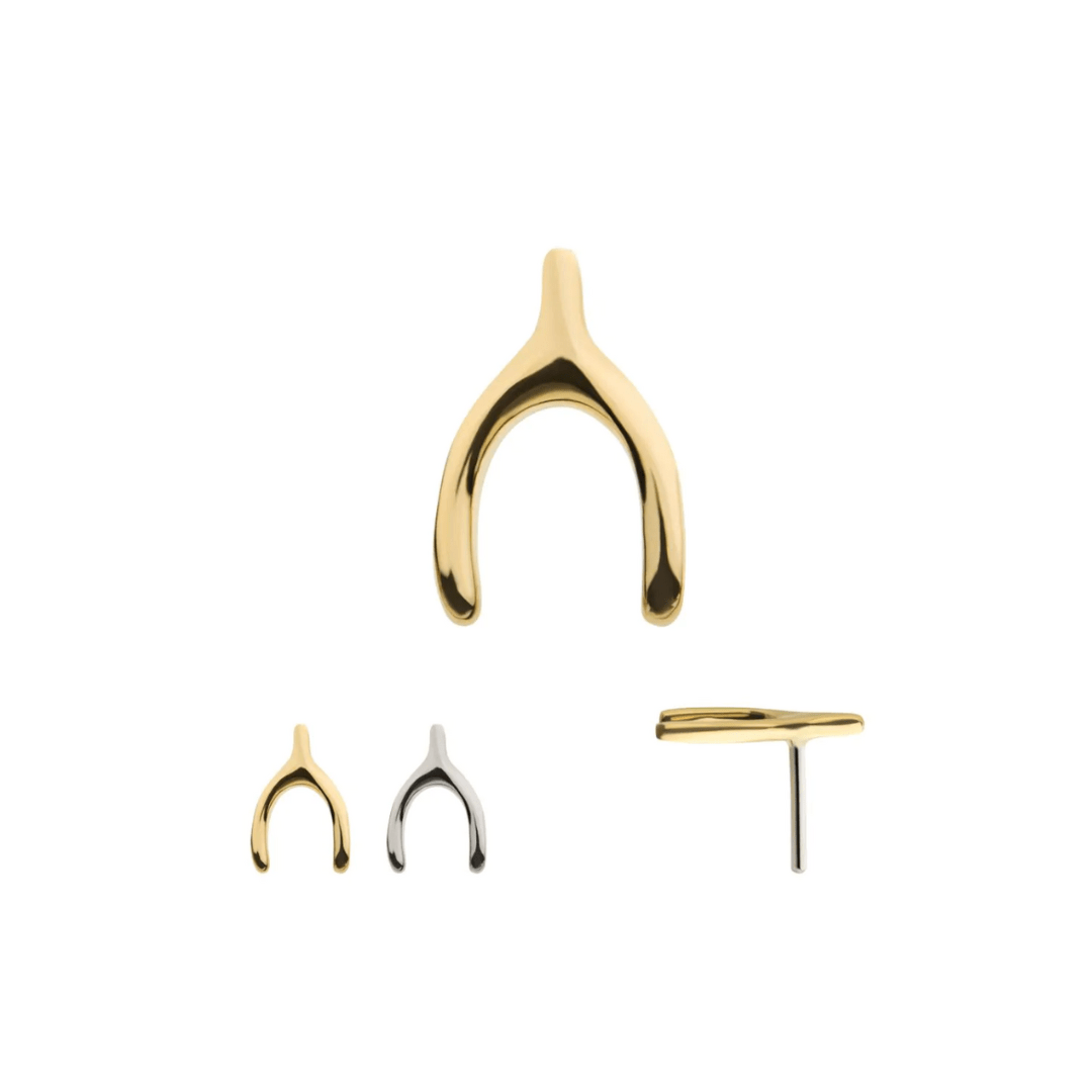 14k Wishbone Threadless Top - Peterson MADE