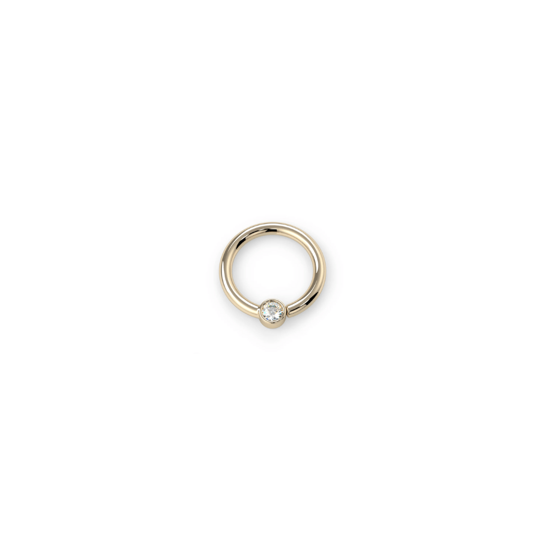 2mm Bezel Fixed Bead Ring - Front Facing - Peterson MADE