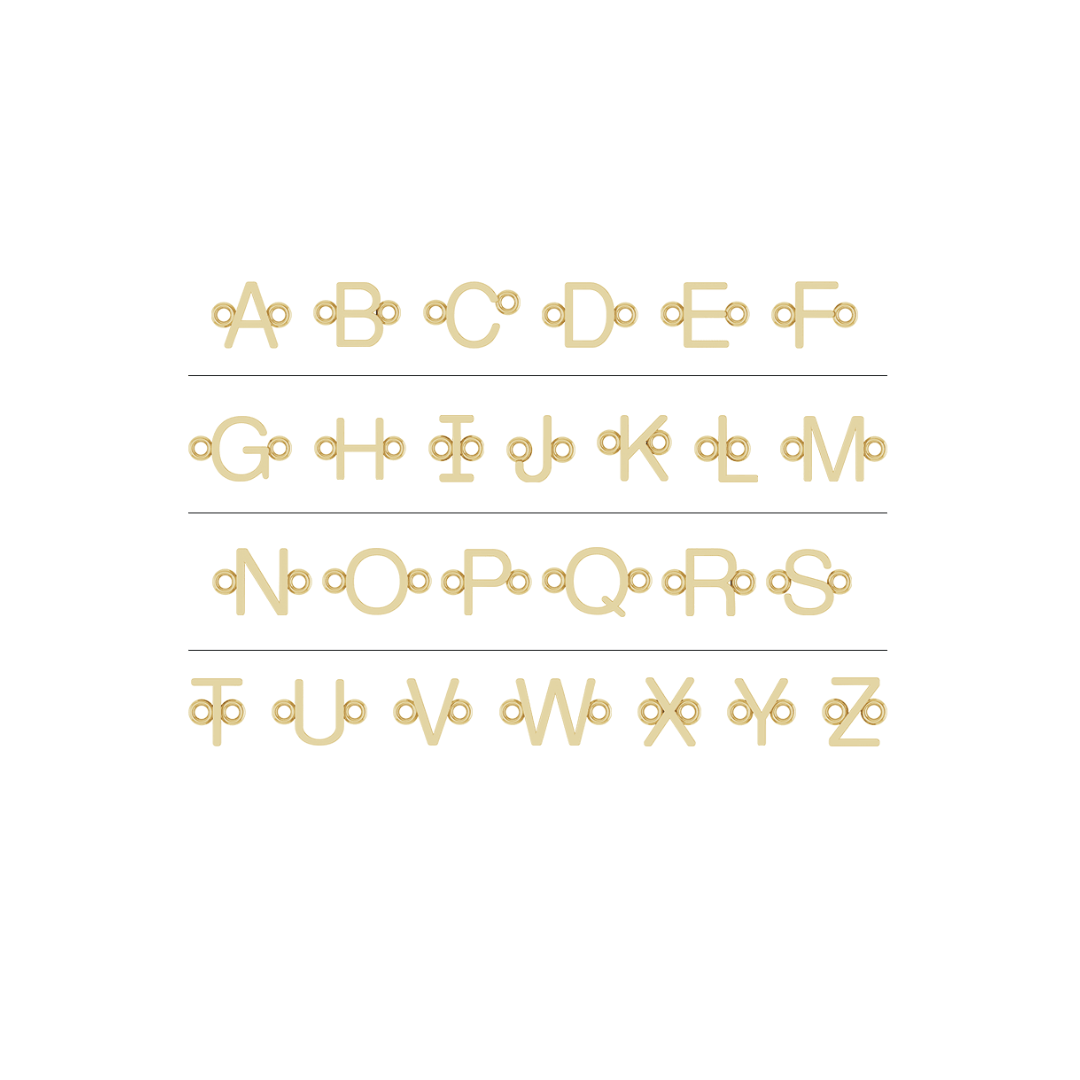 Forever Linked "In Line" Link Charms 14k Gold - Peterson MADE