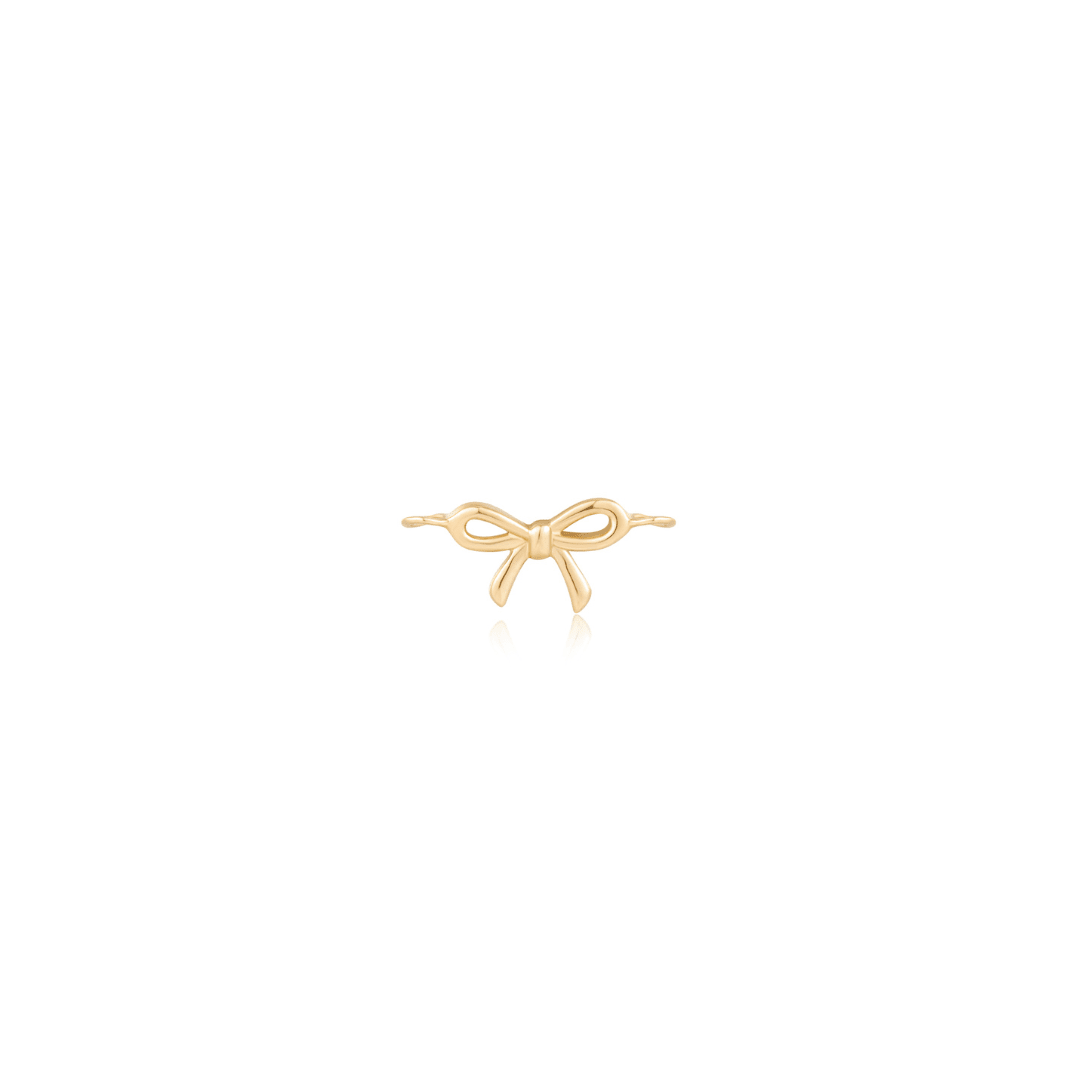Coquette Bow Charm Link – 14k Yellow Gold - Peterson MADE