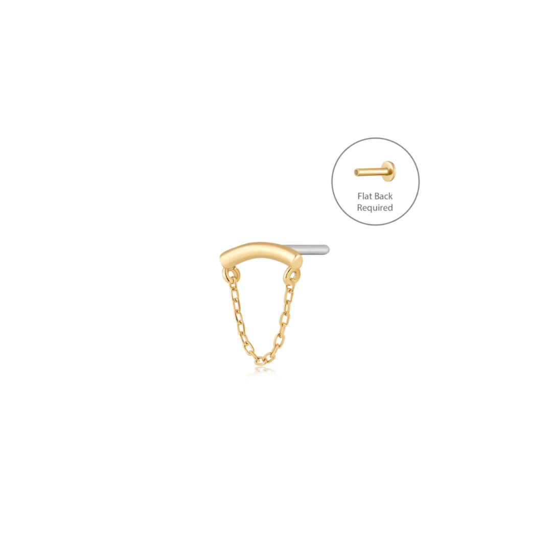 Draped Chain & Curved Bar - Threadless Top - Peterson MADE