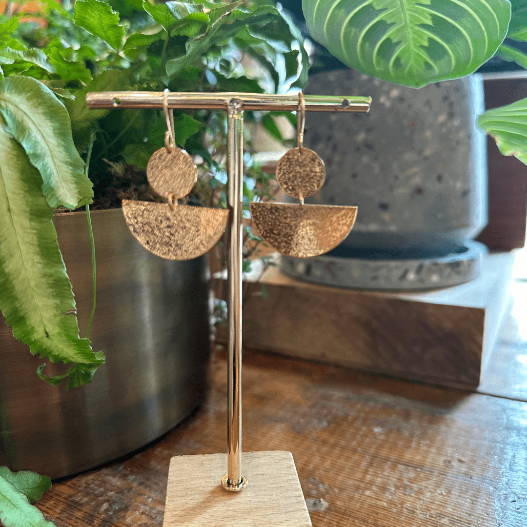 Gold Geometric Statement Earrings - Peterson MADE