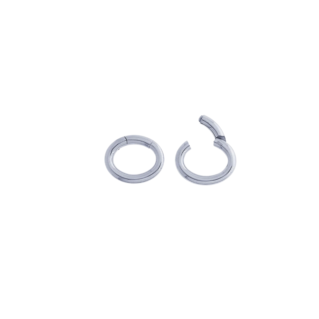 Oval Hinged Hoop Charm Bail / Clasp - Sterling Silver - Peterson MADE