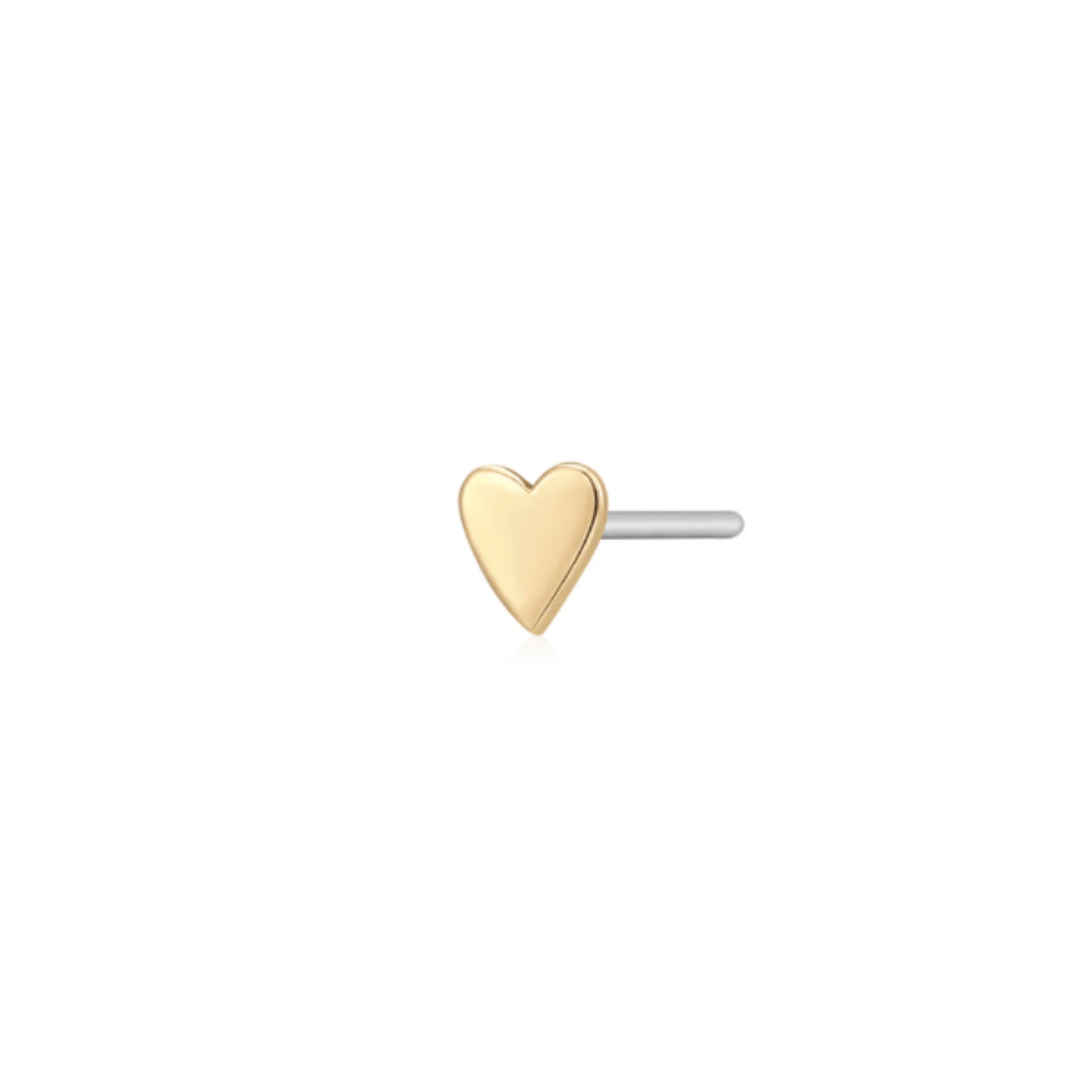 14k Heart Threadless Piercing Top - Peterson MADE