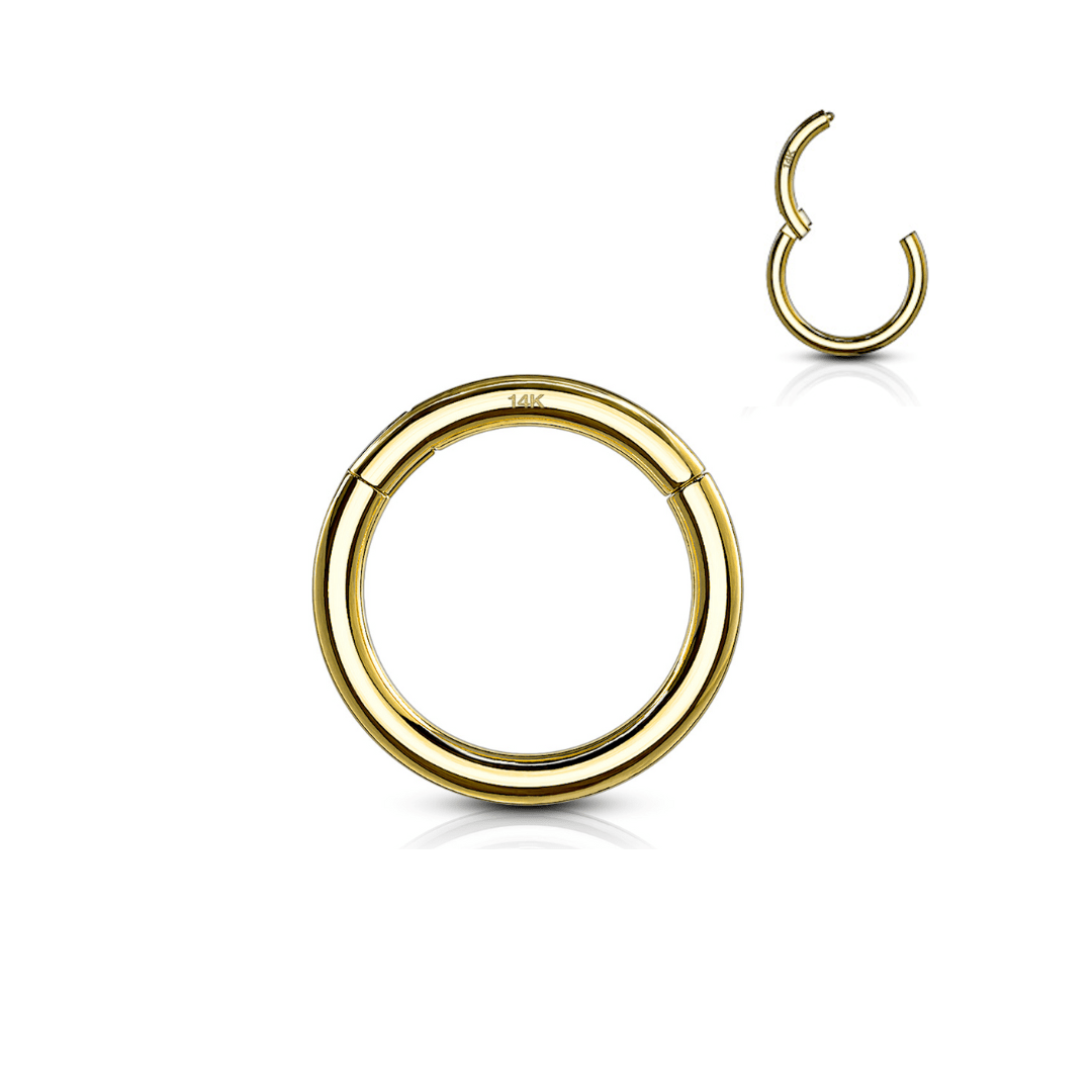 14k Solid Hinged Hoop Earring - Peterson MADE