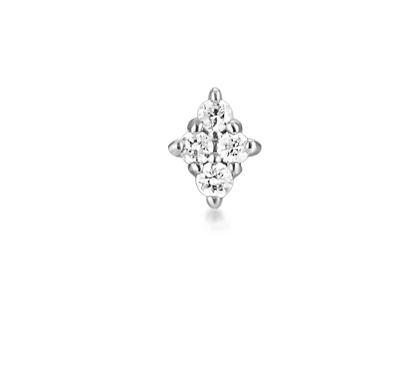 Modern Kite Diamond Piercing Earring- Peterson MADE
