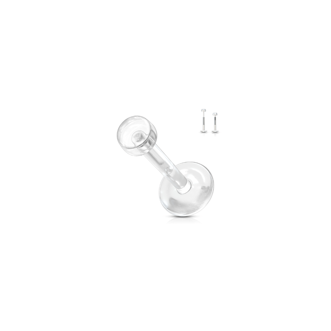 BioFlex Push Fit Labret Retainer w/ Removable Top - Peterson MADE