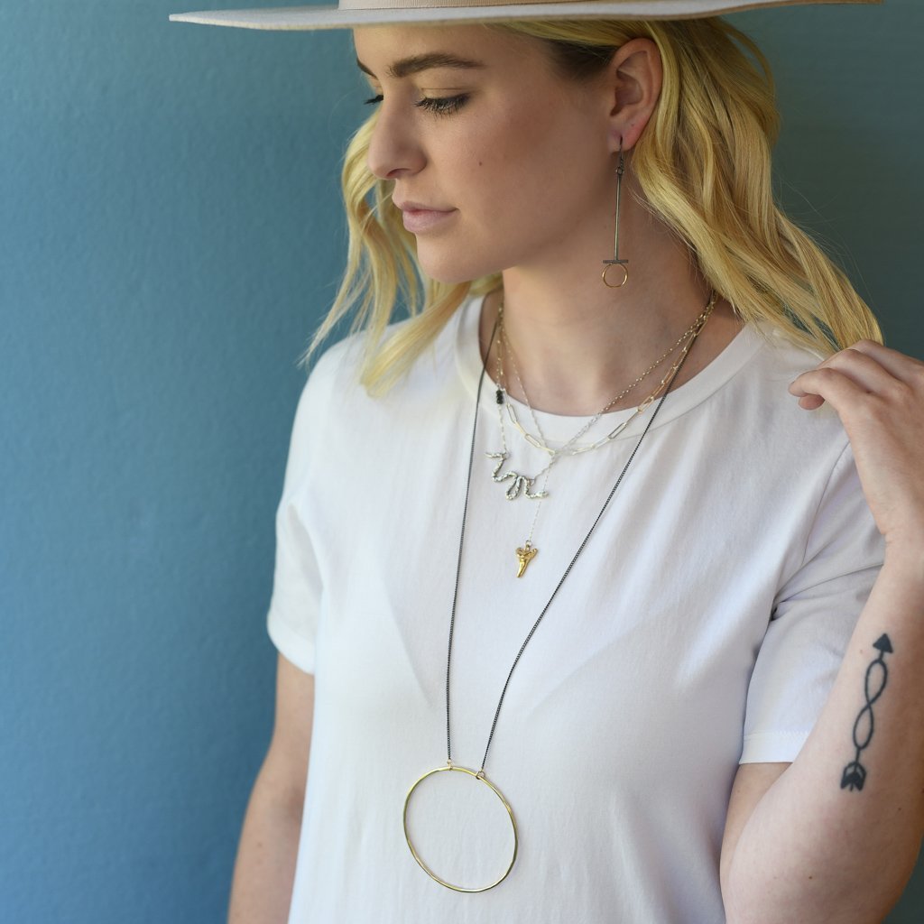 Edge Long Statement Necklace - Peterson MADE