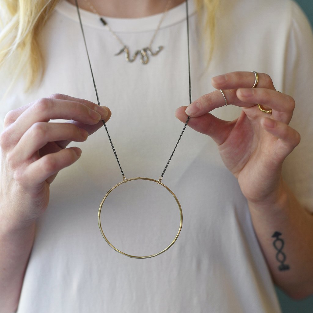 Edge Long Statement Necklace - Peterson MADE