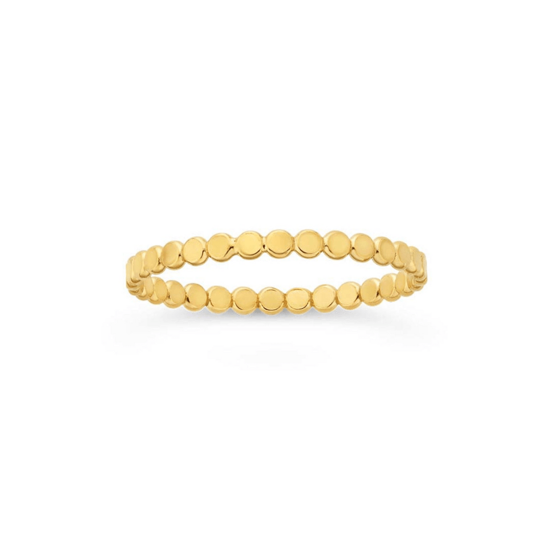 Flat Beaded Stacking Ring - Peterson MADE