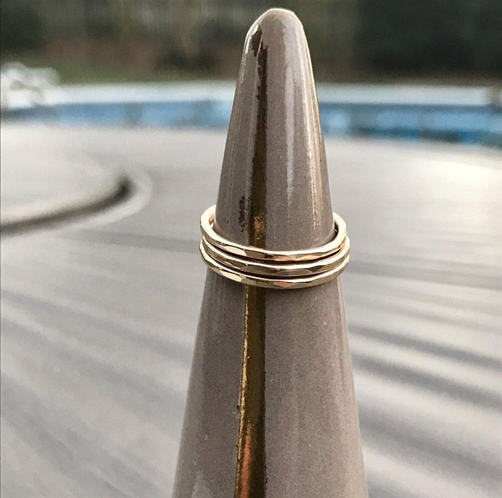 Gold Midi-Rings - Set of 3 - Peterson MADE