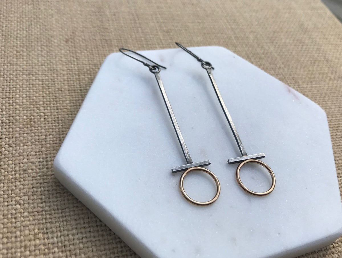Line &amp; Form Drop Earrings - Peterson MADE