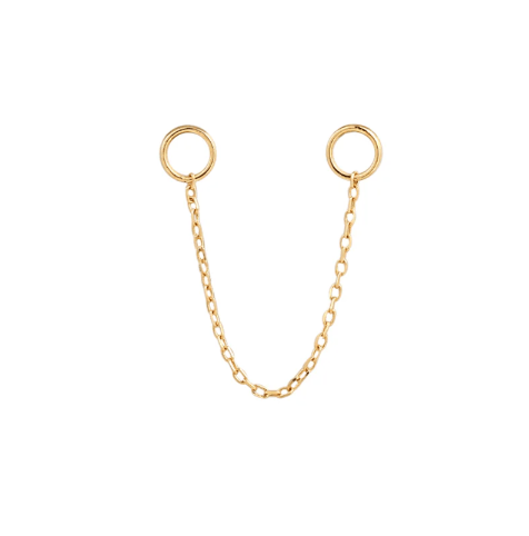 14k Dual Ring Chain Link- Peterson MADE