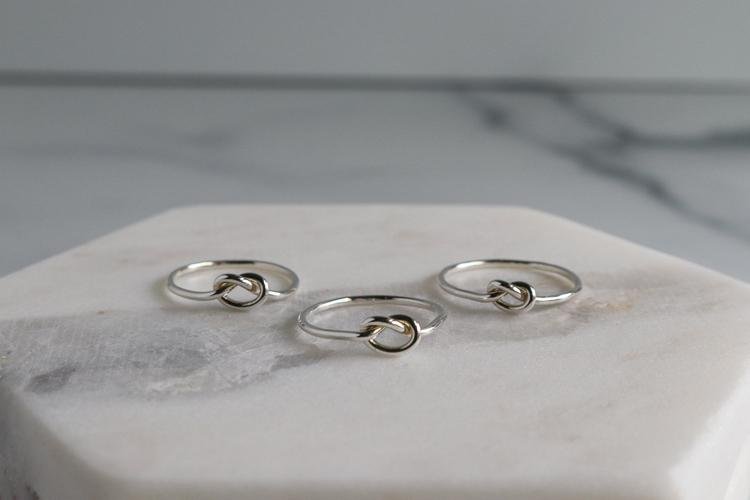 Love Knot Ring - Sterling Silver &amp; Gold - Peterson MADE