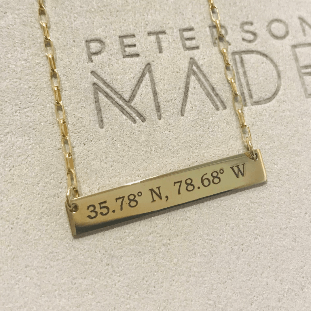 Modern Bar Necklace Gold *Horizontal or Vertical - Peterson MADE