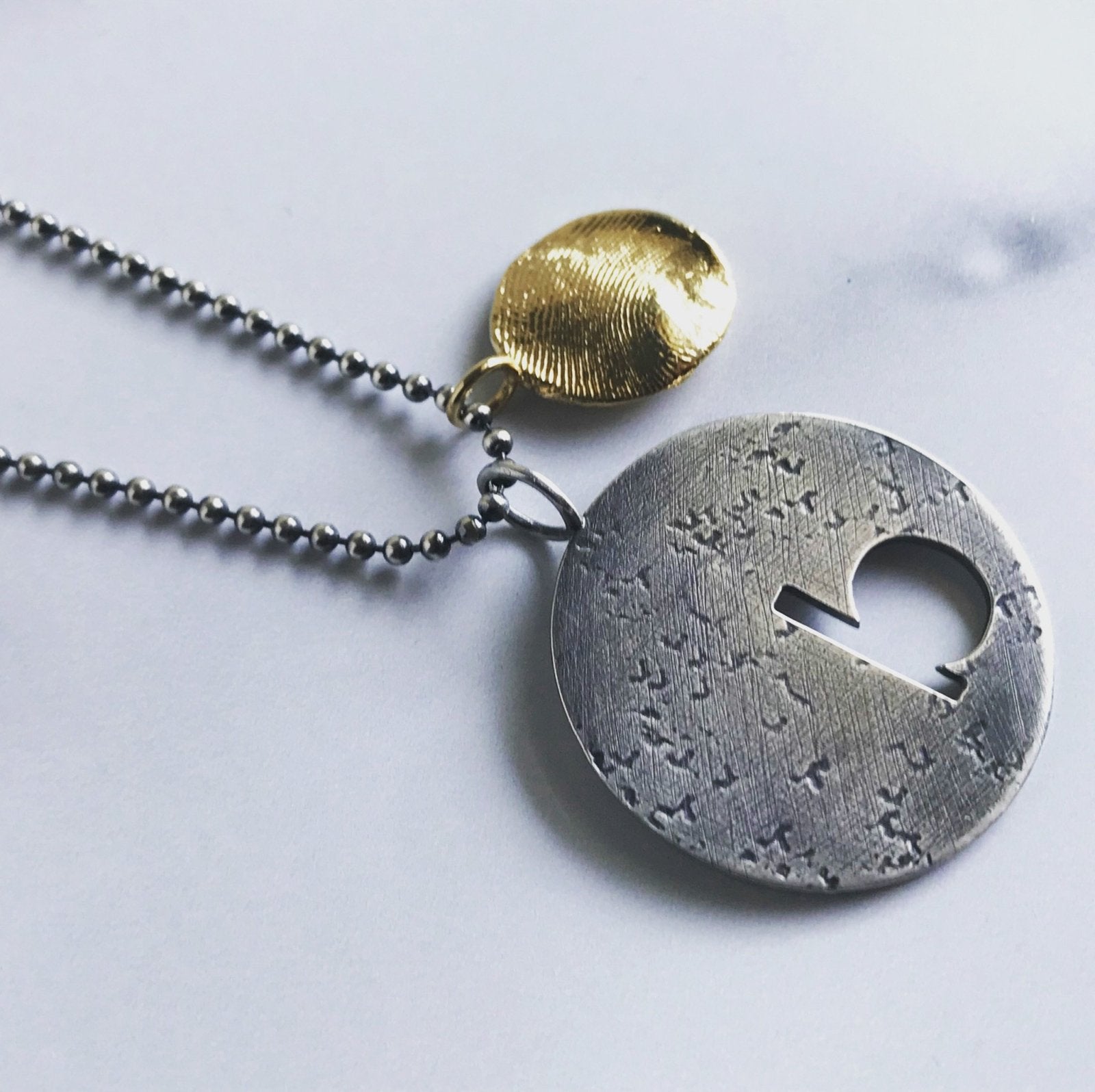 Modern Initial Medallion Necklace - Peterson MADE