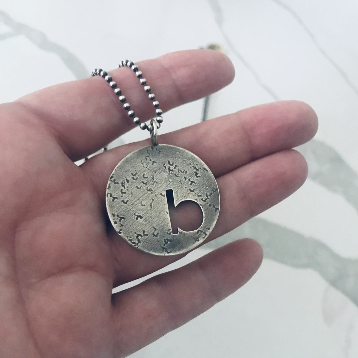 Modern Initial Medallion Necklace - Peterson MADE