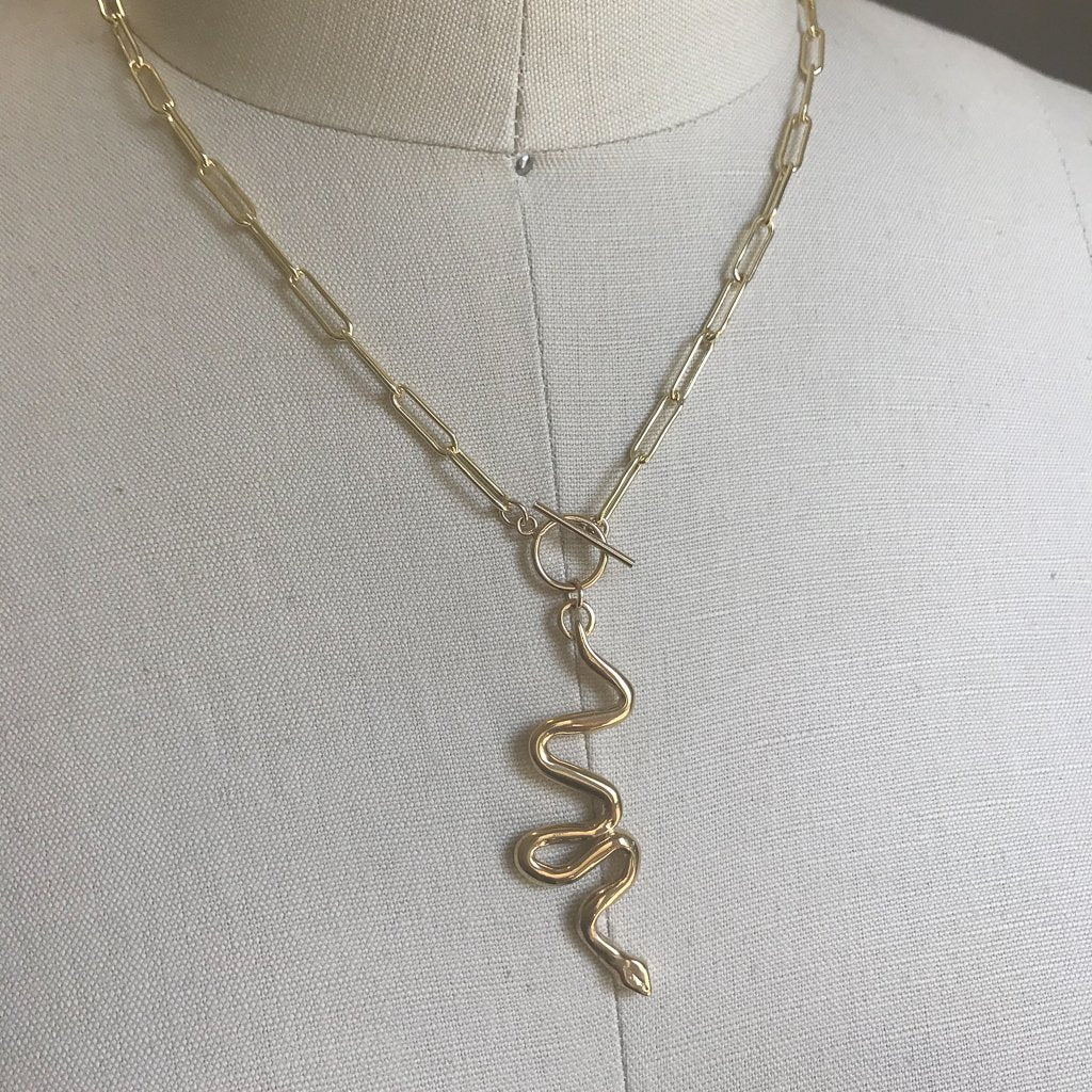 Paperclip Chain Necklace - Silver or Gold Sterling Silver / 20 Loop Ends