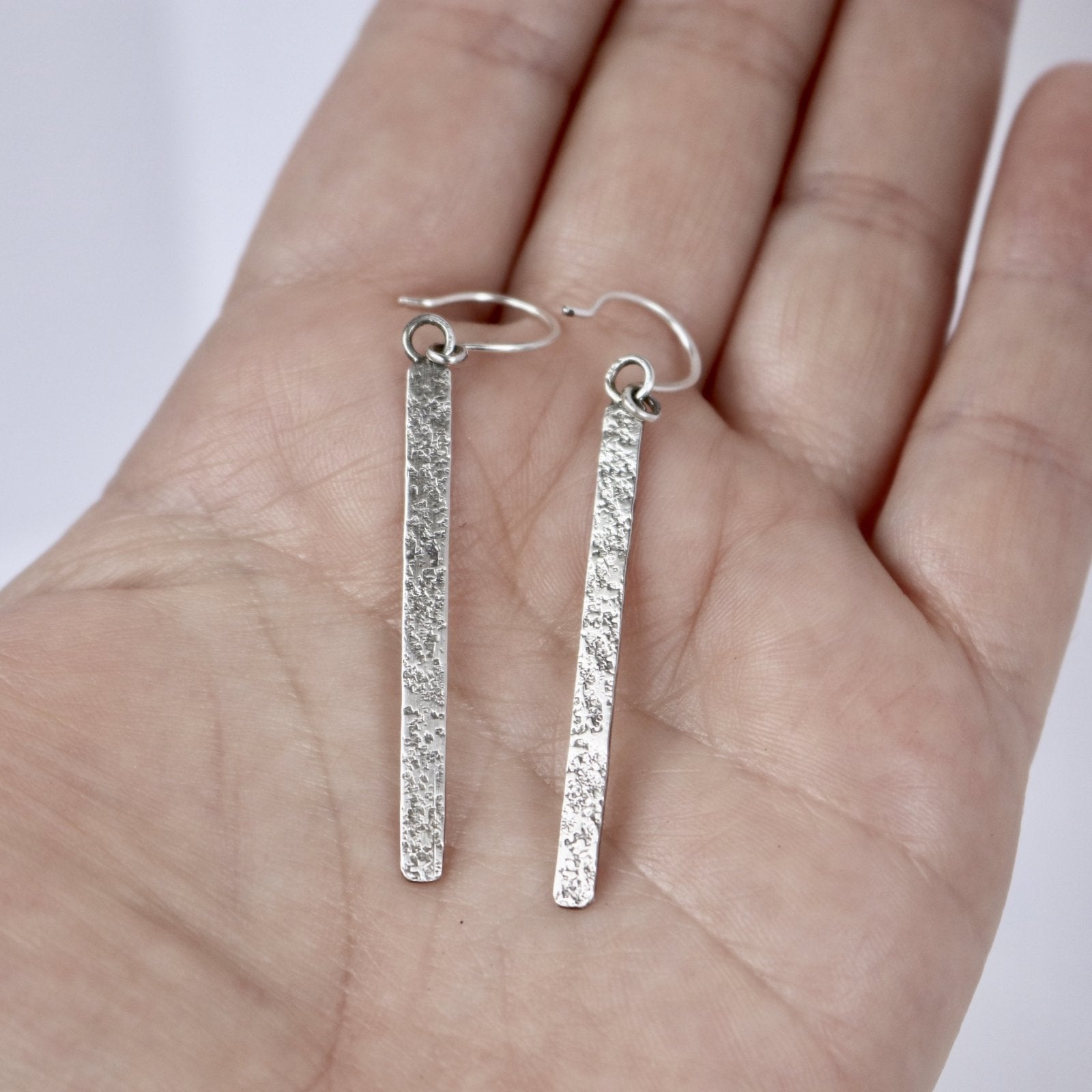 Silk Texture Bar Earrings - Peterson MADE