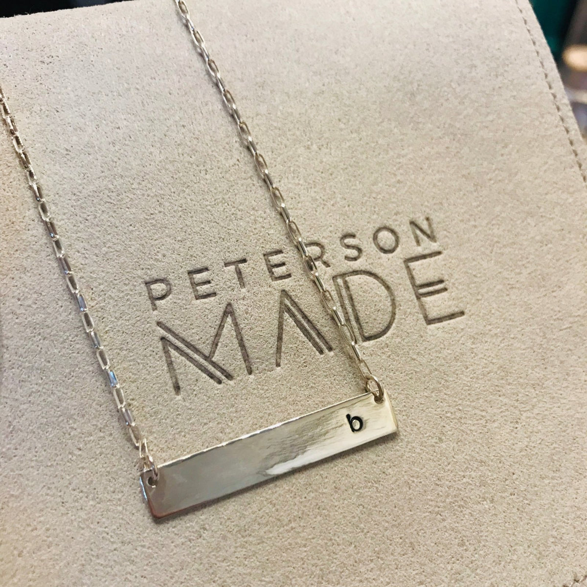 Silver Bar Necklace - Horizontal or Vertical - Peterson MADE