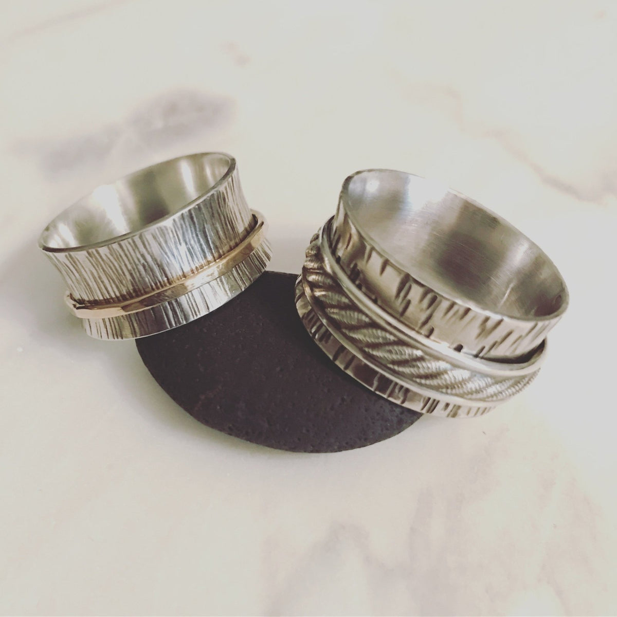 Sterling Silver Cable Fidget Ring - Gender Neutral - Peterson MADE