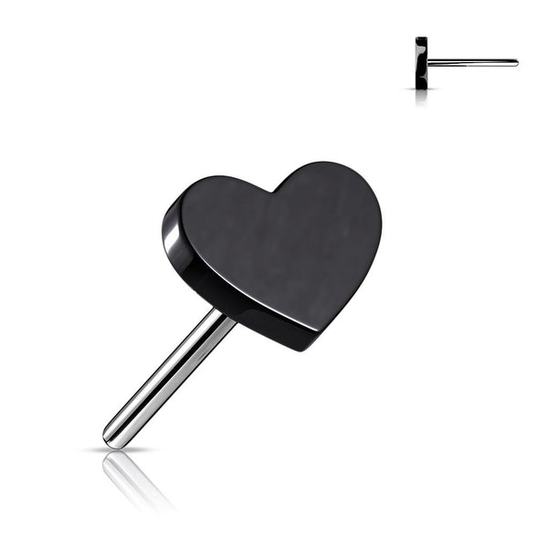 Titanium Heart Threadless Piercing Top - Peterson MADE