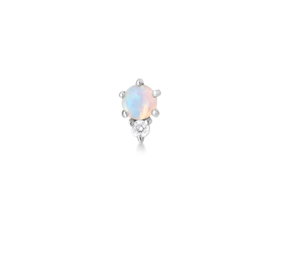 Opal And Diamond Piercing Earring - Peterson MADE